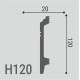 Плинтус напольный из ударопрочного полимера H 120