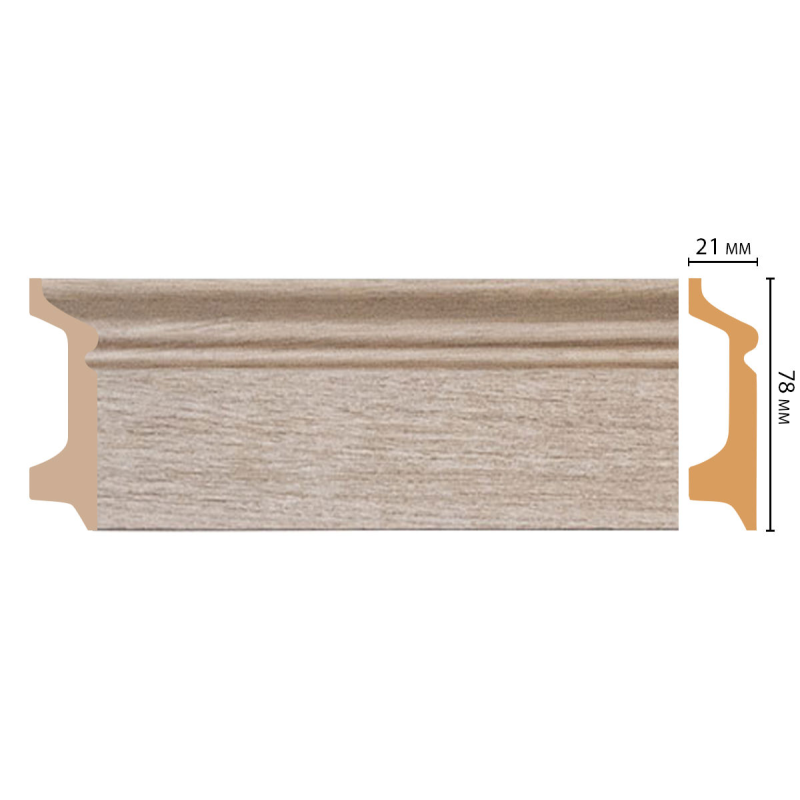 D122-72 ШК/16 Плинтус напольн.DECOMASTER(78*21*2400 мм)