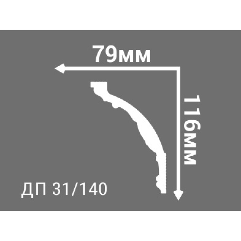 Потолочный плинтус с рисунком ДП 31/140