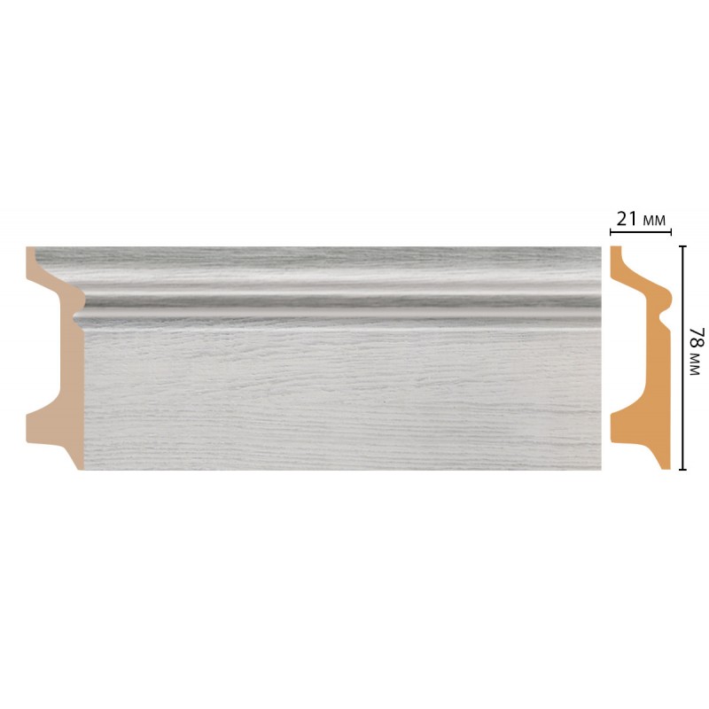 D122-84 ШК/16 Плинтус напольн.DECOMASTER(78*21*2400 мм)