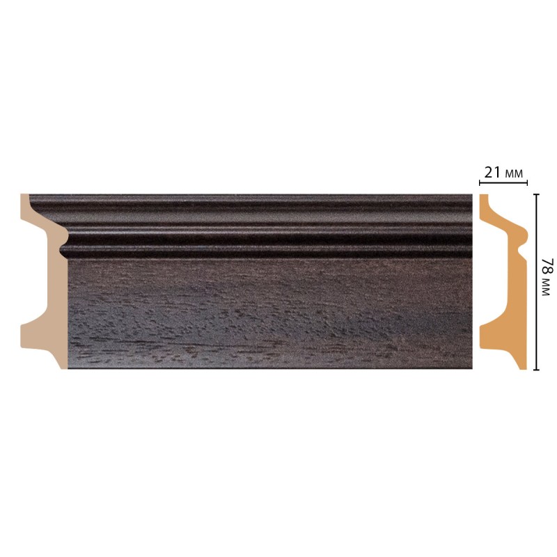 D122-438 ШК/16 Плинтус напольн.DECOMASTER(78*21*2400 мм)