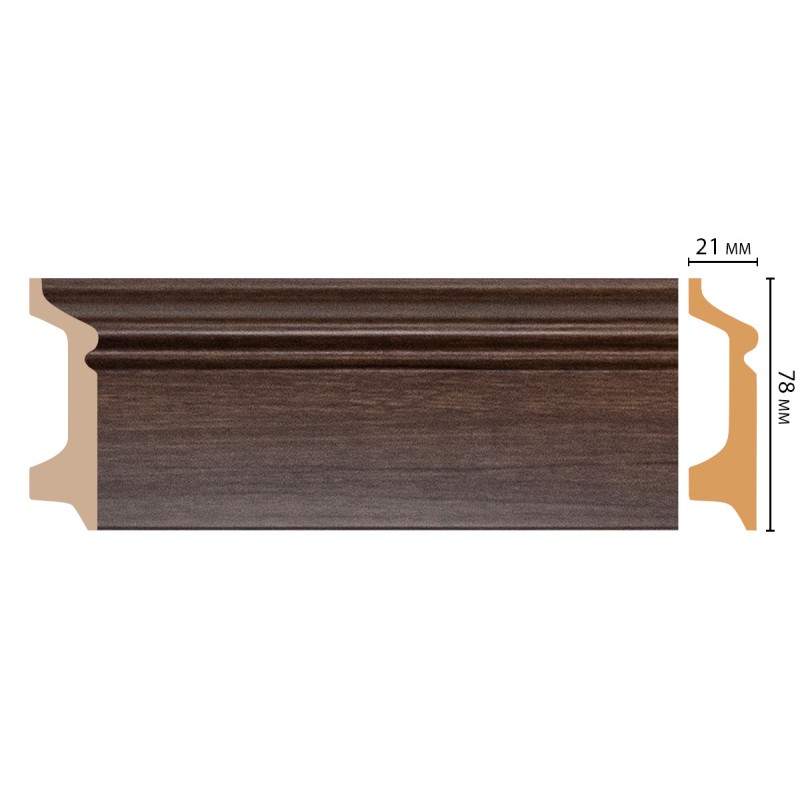 D122-74 ШК/16 Плинтус напольн.DECOMASTER(78*21*2400 мм)