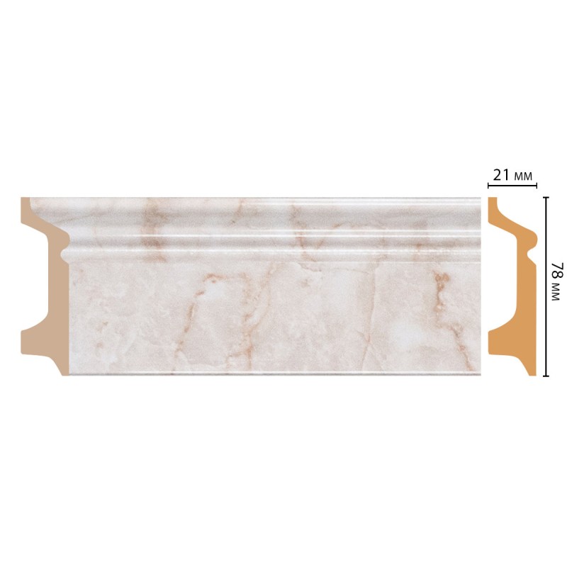 D122-80 ШК/16 Плинтус напольн.DECOMASTER(78*21*2400 мм)