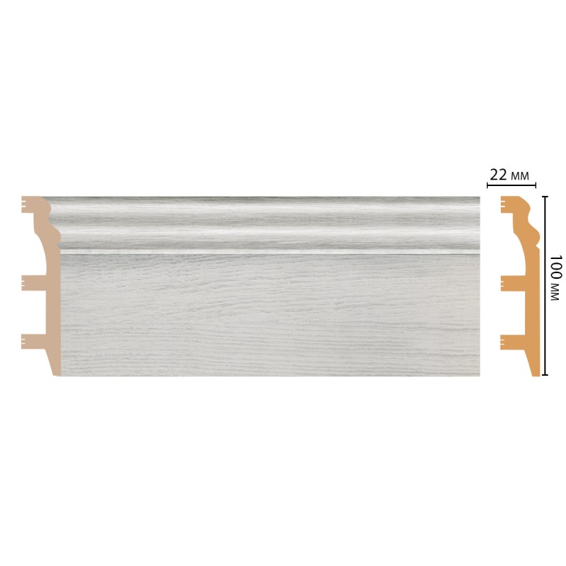 D232-84 ШК/14 Плинтус напольн.DECOMASTER(100*22*2400 мм)