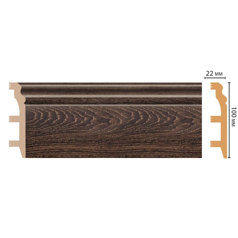 D232-81 ШК/14 Плинтус напольн.DECOMASTER(100*22*2400 мм)