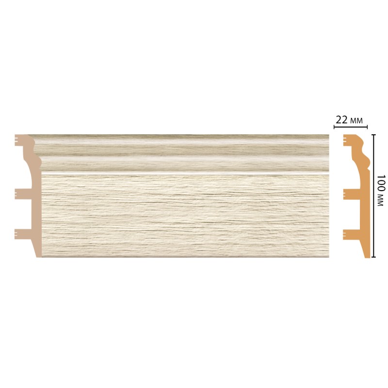 D232-1070 ШК/14 Плинтус напольн.DECOMASTER(100*22*2400 мм)