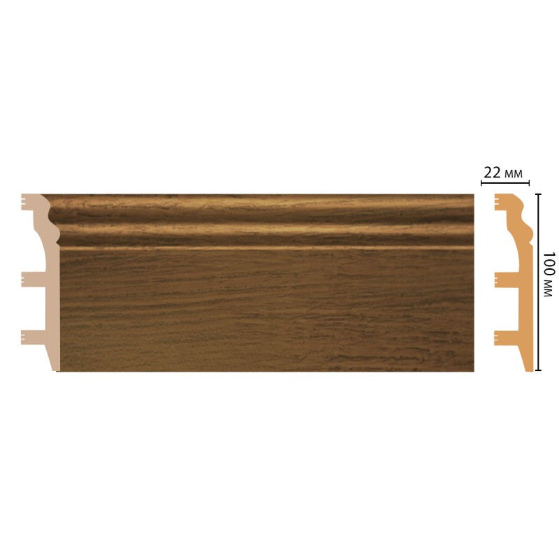 D232-88 ШК/14 Плинтус напольн.DECOMASTER(100*22*2400 мм)