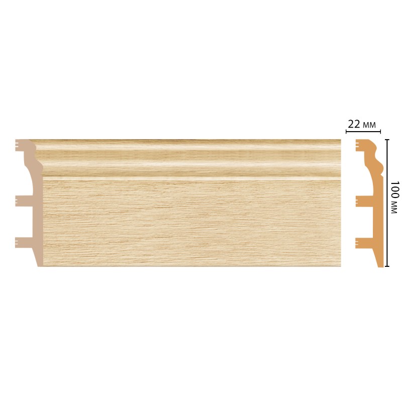 D232-71 ШК/14 Плинтус напольн.DECOMASTER(100*22*2400 мм)