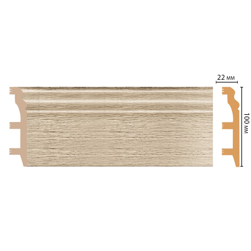 D232-72 ШК/14 Плинтус напольн.DECOMASTER(100*22*2400 мм)