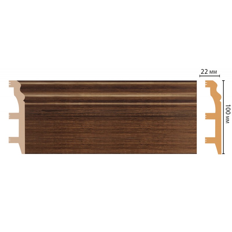 D232-74 ШК/14 Плинтус напольн.DECOMASTER(100*22*2400 мм)