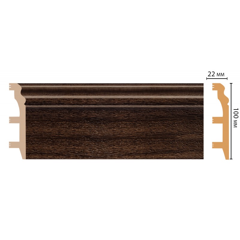 D232-438 ШК/14 Плинтус напольн.DECOMASTER(100*22*2400 мм)