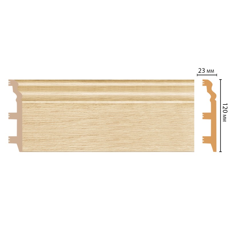 D233-71 ШК/8 Плинтус напольн.DECOMASTER(120*23*2400 мм)