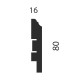 Плинтус 80x16x2400 мм, дуб Турецкий, иск. шпон, EP07