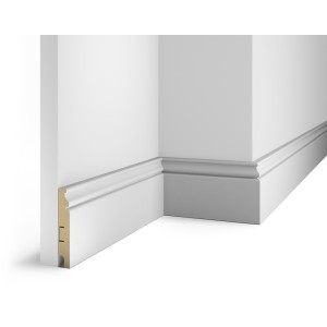 Плинтус под покраску, белый, 100x16x2400 мм, с пазом, AP10 в Рязани