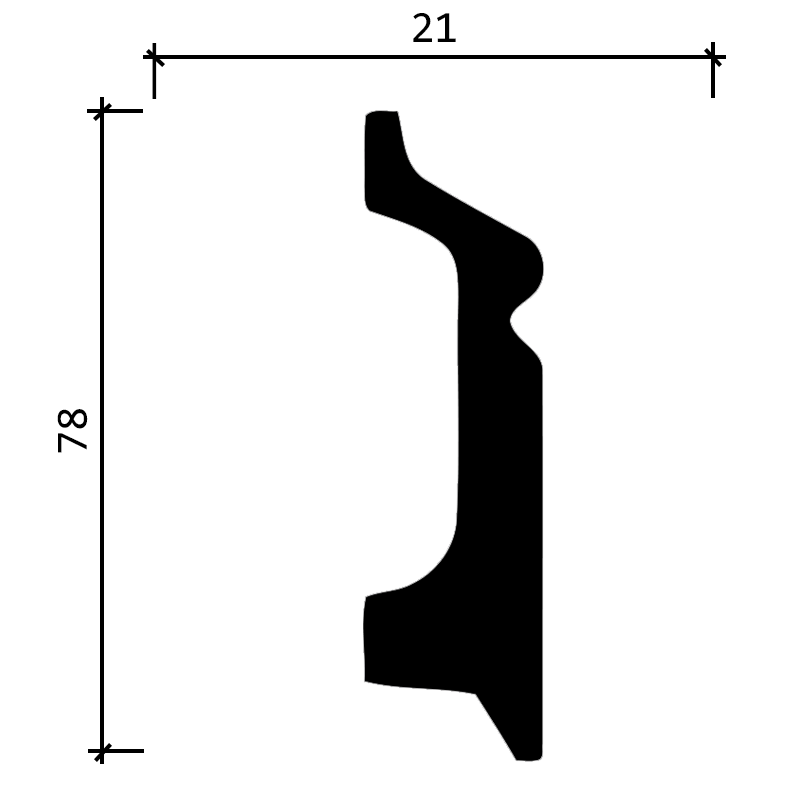 DD122 Плинтус широкий из дюрополимера