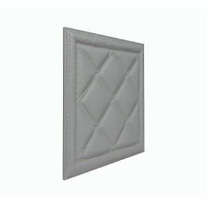 Мягкая стеновая панель из экокожи Classic 400х400 мм - Gray в Рязани