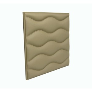 Мягкая стеновая панель из экокожи Wave 400 х 400 мм - Brandy в Рязани