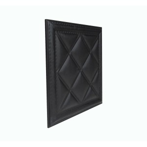 Мягкая стеновая панель из экокожи Classic 400х400 мм - Black в Рязани