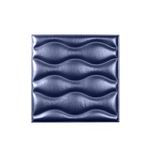 Мягкая стеновая панель из экокожи Wave - Navy в Рязани