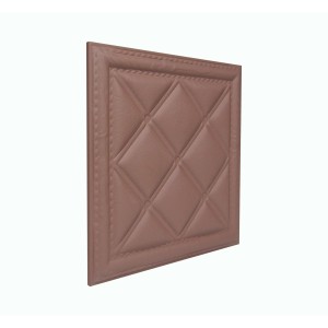 Мягкая стеновая панель из экокожи Classic 400х400 мм - Salmon в Рязани