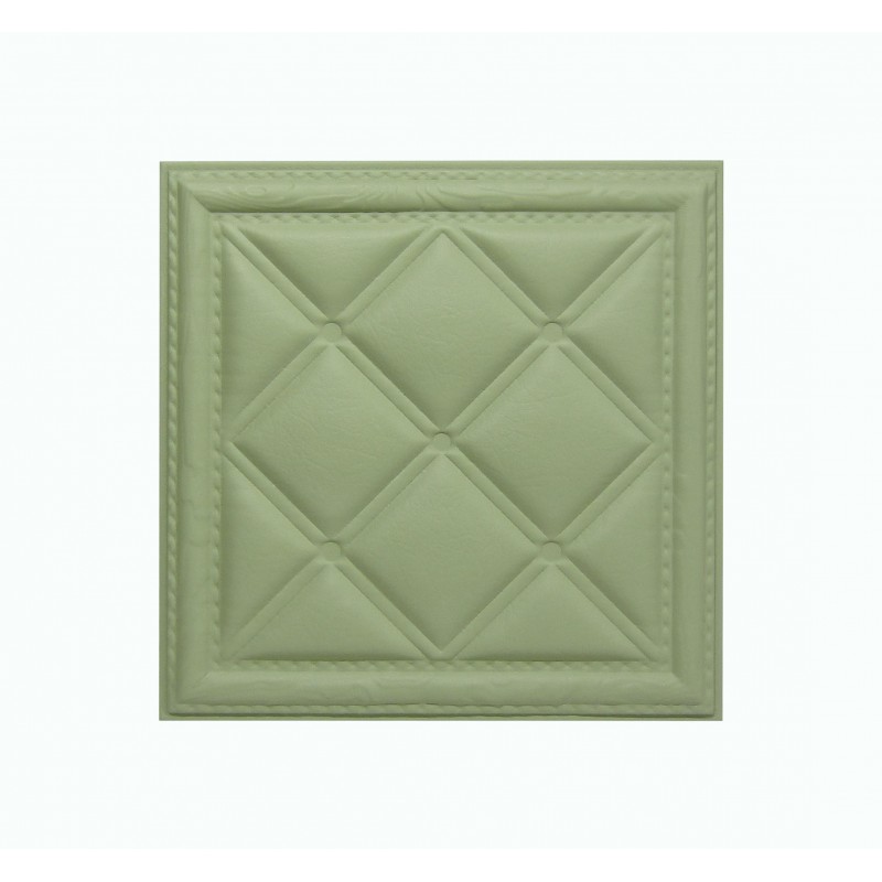 Мягкая стеновая панель из экокожи Classic 400х400 мм - Olive