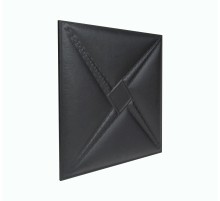Мягкая стеновая панель из экокожи Stella 400х400 мм - Black в Рязани