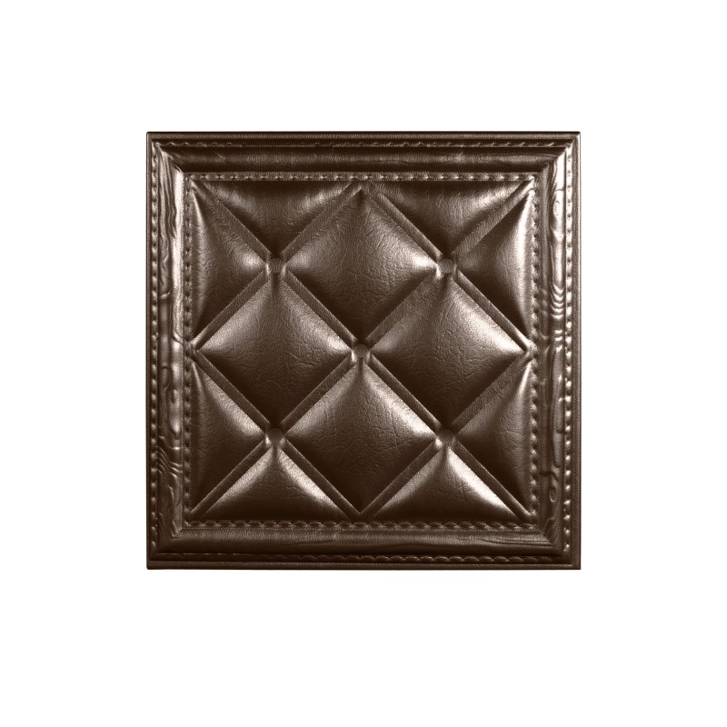 Мягкая стеновая панель  из экокожи Classic 400х400 мм - Nut