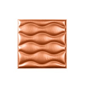 Мягкая стеновая панель из экокожи Wave - Bronze в Рязани