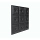Мягкая стеновая панель из экокожи Boss 400х400 мм - Black