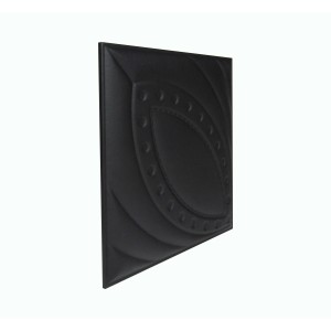 Мягкая стеновая панель из экокожи Petal 400х400 мм - Black в Рязани
