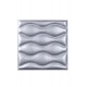 Мягкая стеновая панель из экокожи Wave - Silver
