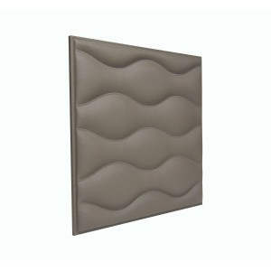 Мягкая стеновая панель из экокожи Wave 400 х 400 мм - Chestnut в Рязани