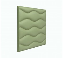 Мягкая стеновая панель из экокожи Wave 400 х 400 мм - Olive в Рязани