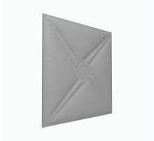 Мягкая стеновая панель из экокожи Stella 400х400 мм - Gray в Рязани