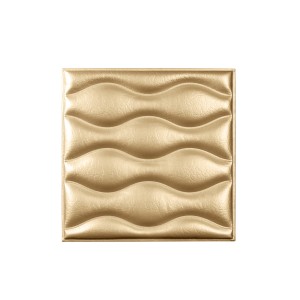 Мягкая стеновая панель из экокожи Wave - Gold в Рязани
