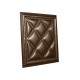 Мягкая стеновая панель  из экокожи Classic 400х400 мм - Nut