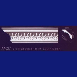 потолочный плинтус с орнаментом Гибкий AA027F в Рязани
