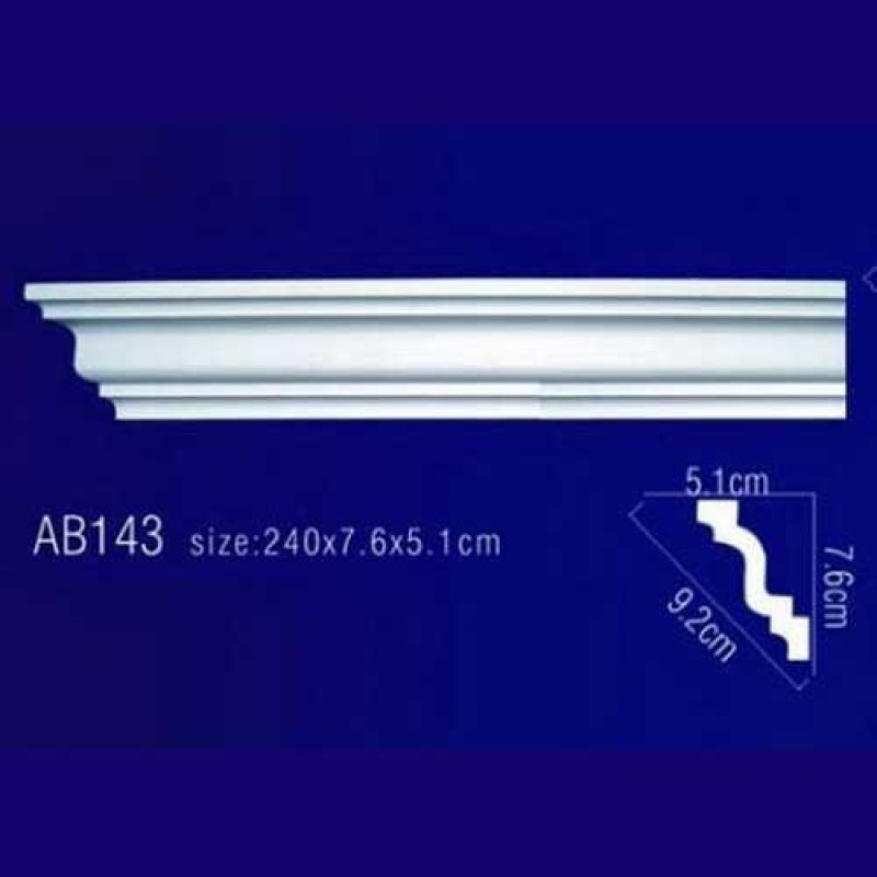 Плинтус потолочный без орнамента Гибкий AB143F