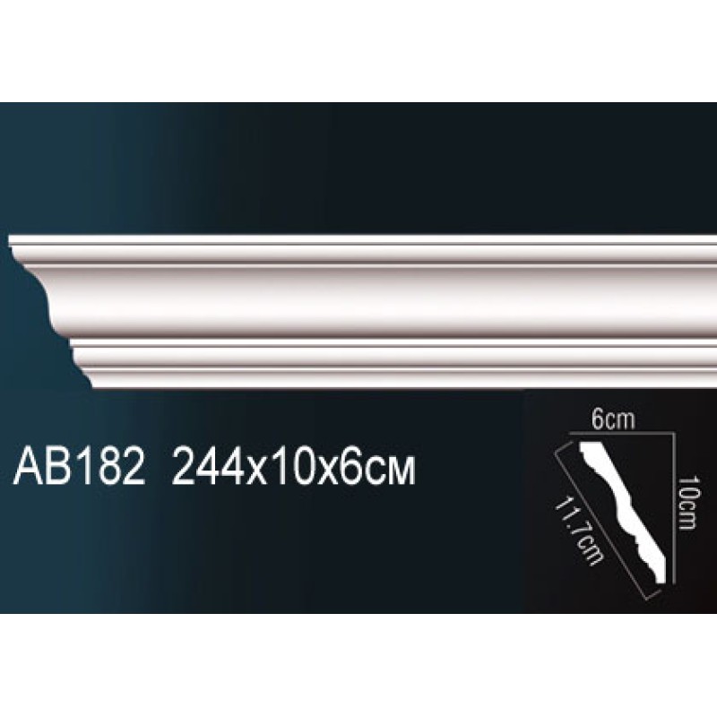Карниз потолочный гладкий AB182