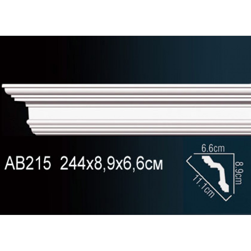 Карниз потолочный гладкий AB215