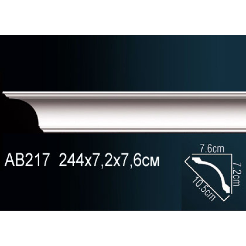Карниз потолочный гладкий AB217