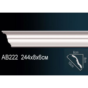 Карниз потолочный гладкий AB222 в Рязани