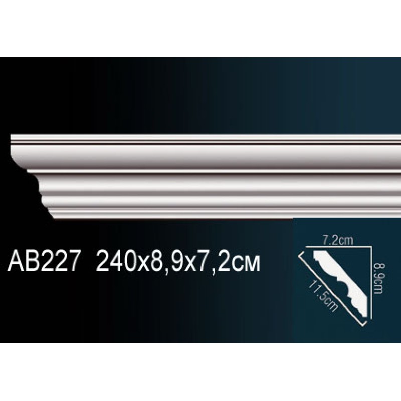 Карниз потолочный гладкий AB227