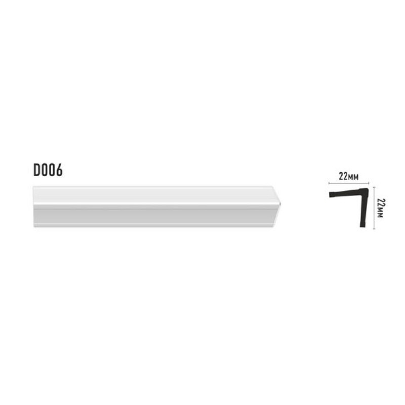 D006/80 угловой плинтус ДМ(22*22*2000 мм)