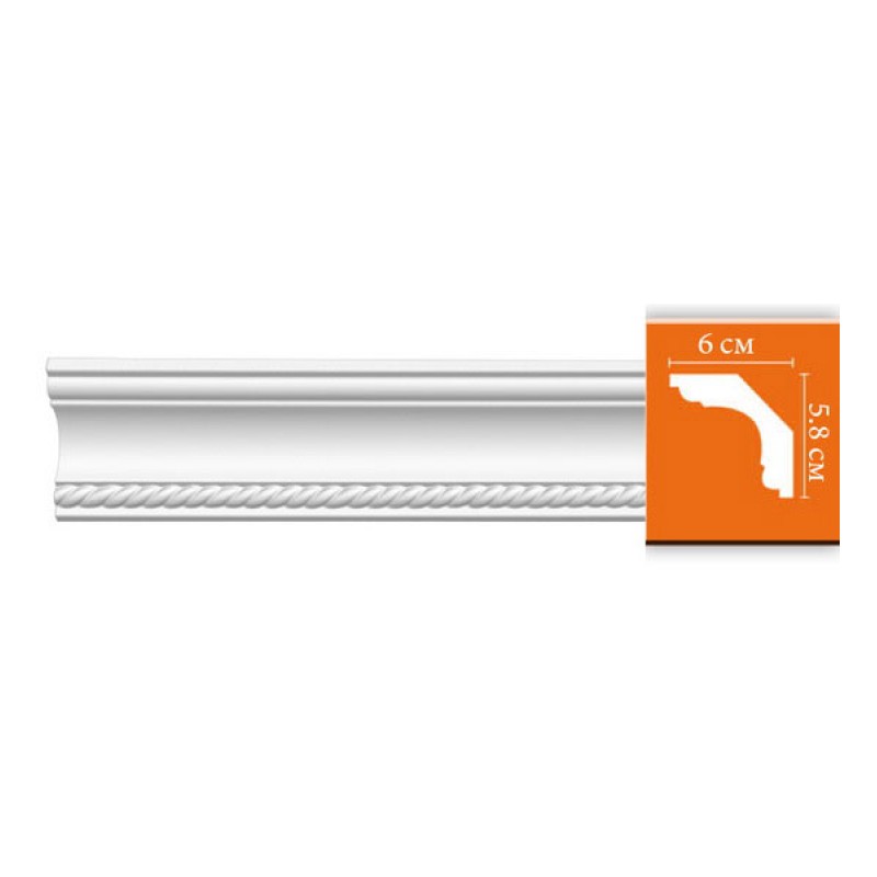 DT 128/12 FLEXIBLE плинтус DECOMASTER-2 (58х60х2400мм)
