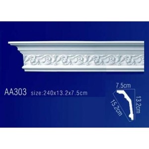 потолочный плинтус с орнаментом Гибкий AA303F в Рязани