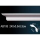 Плинтус потолочный без орнамента Гибкий AB106F