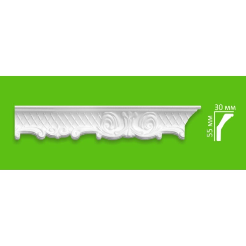 Плинтус потолочный инжекционный Villa Deco VD-41G