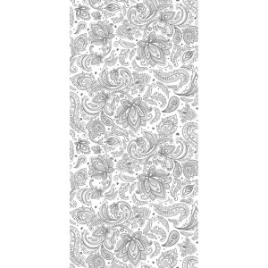 Текстильный орнамент серебро пластиковая панель 250 мм. в Рязани