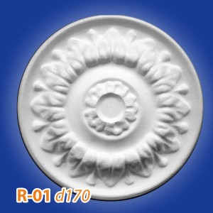 Розетка потолочная из полистирола R01 в Рязани